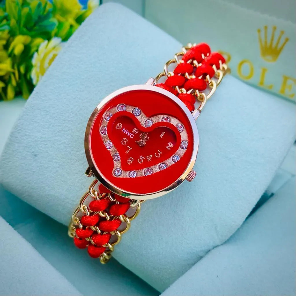 Women's Heart Shape Bracelet Watch