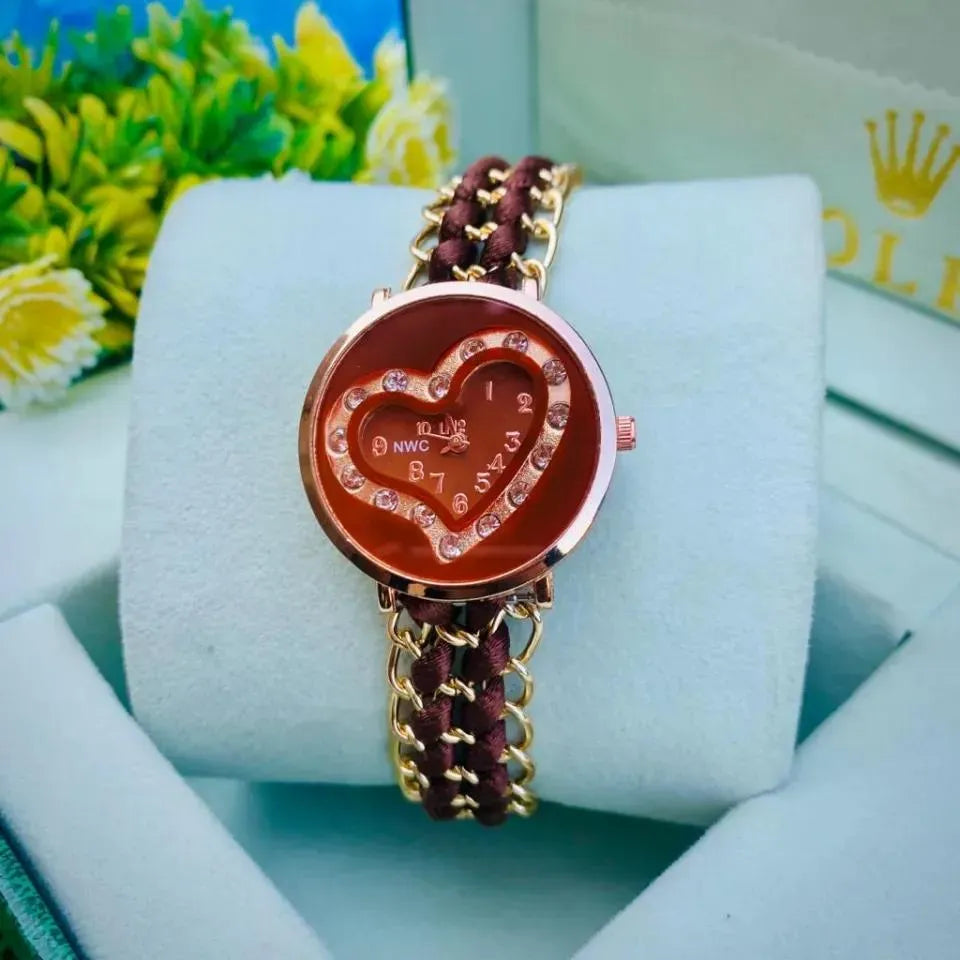 Women's Heart Shape Bracelet Watch