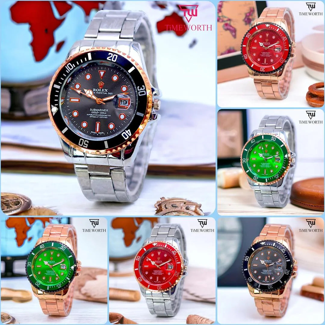 Men's Modern Stylish Watch with Date Working - Random Multicolor Dial - With Box Art# M247 -Rox.Dt900600WB-0005