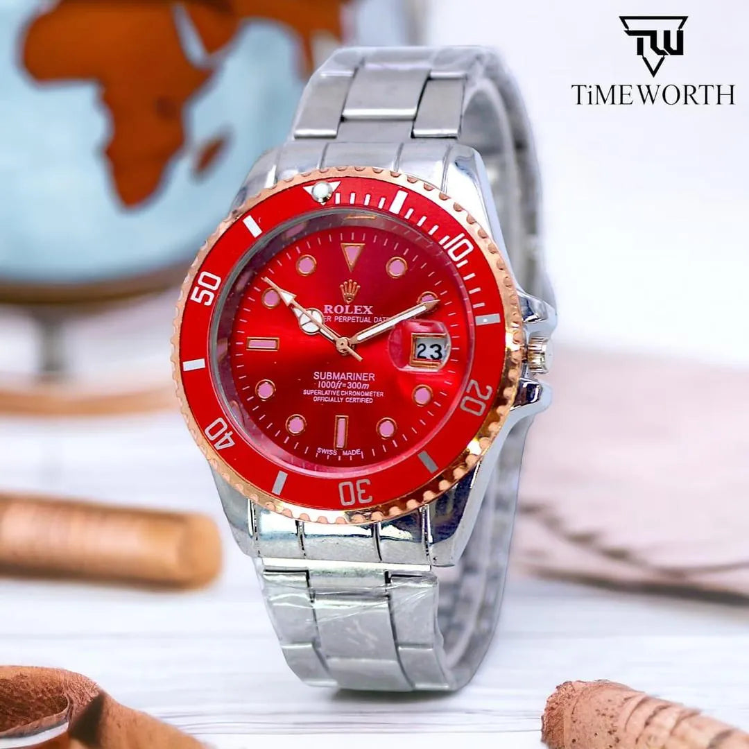 Men's Modern Stylish Watch with Date Working - Random Multicolor Dial - With Box Art# M247 -Rox.Dt900600WB-0005