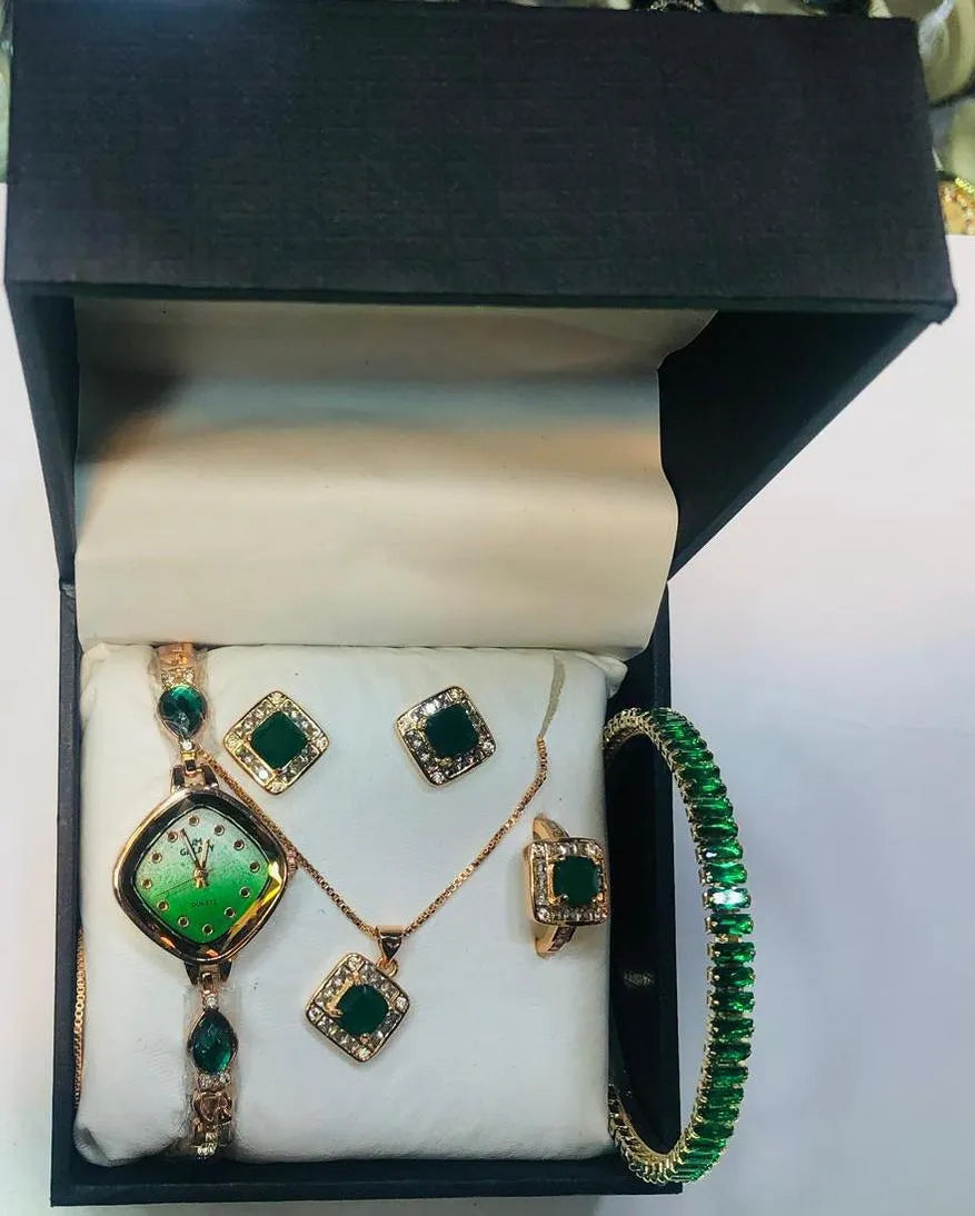 Chic Womens Digital Display Watch With Jewellery