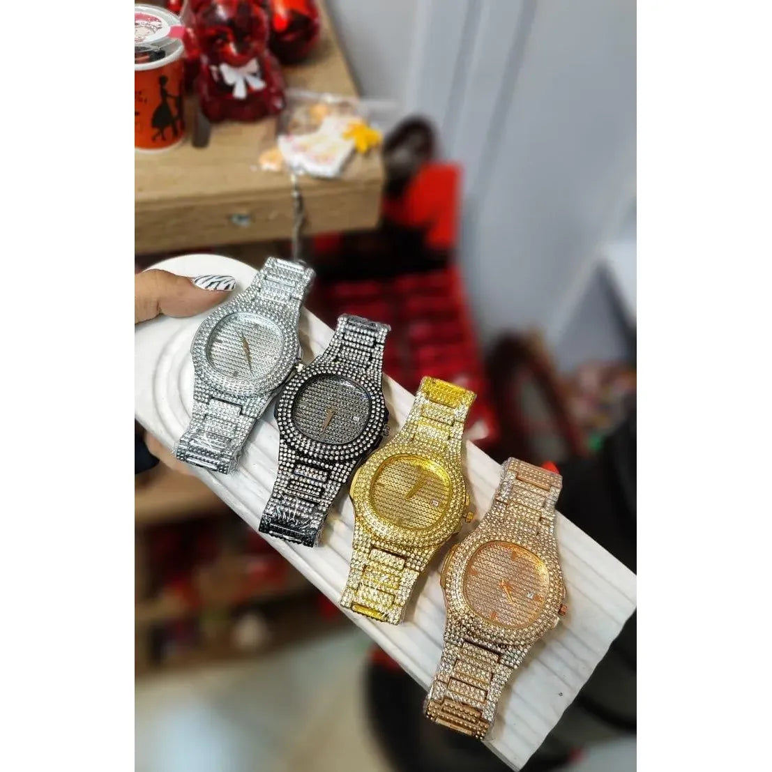 Iced Out Diamond Watch Quartz