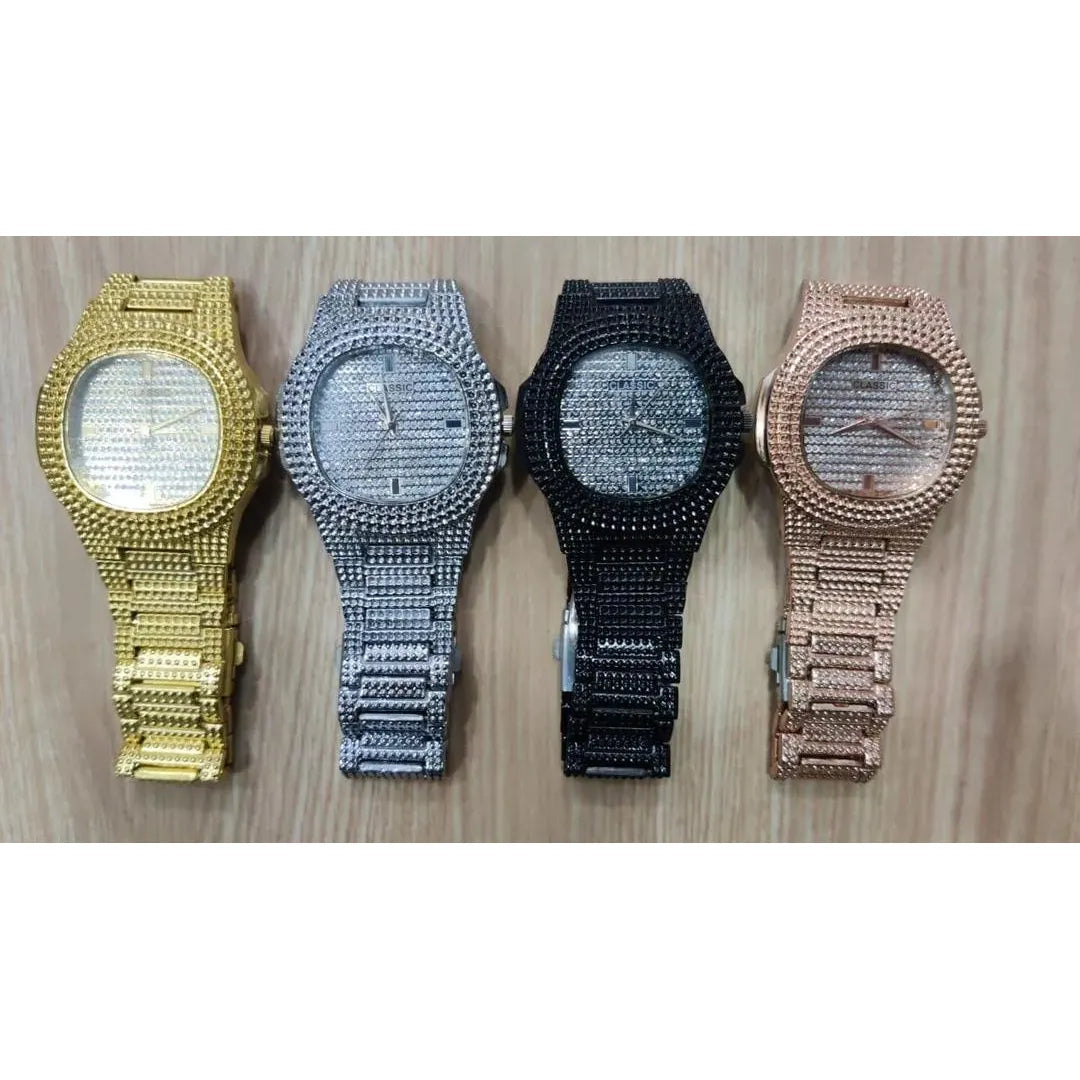 Iced Out Diamond Watch Quartz