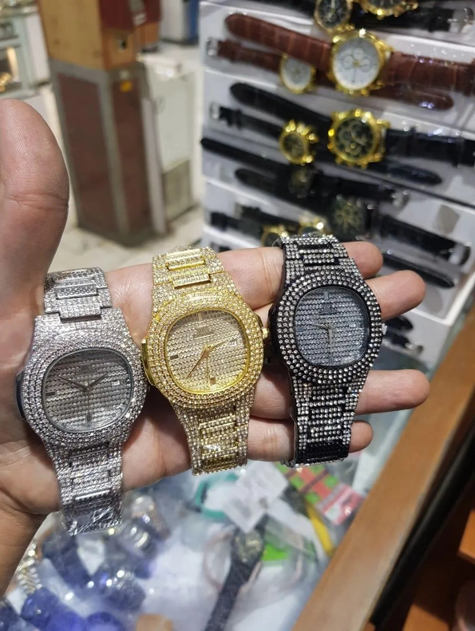 Iced Out Diamond Watch Quartz